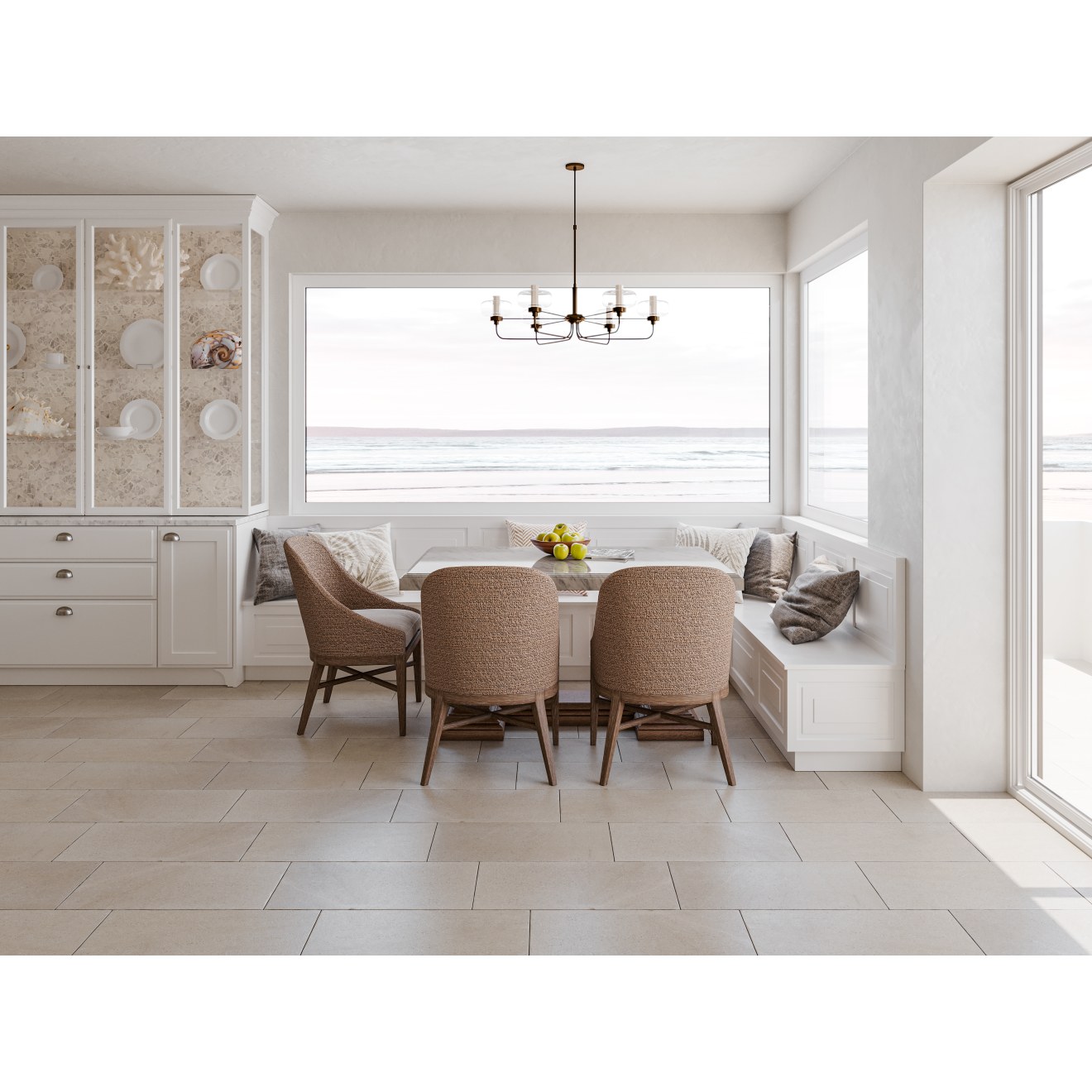 Suave Tumbled Limestone Pezzi Mosaic in Pantera